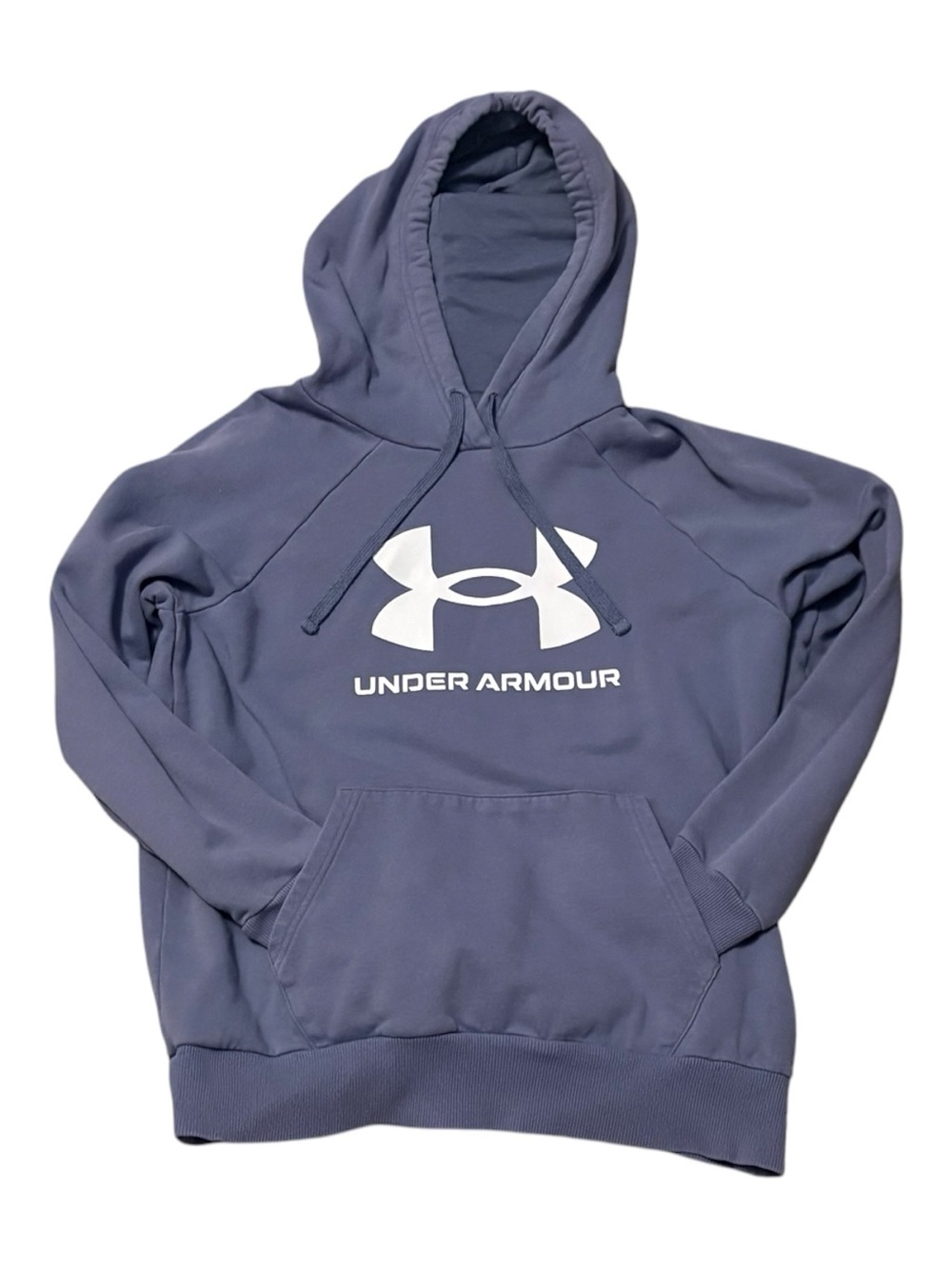 Under Armour Women’s Small Blue Gray Logo Pullover Hoodie